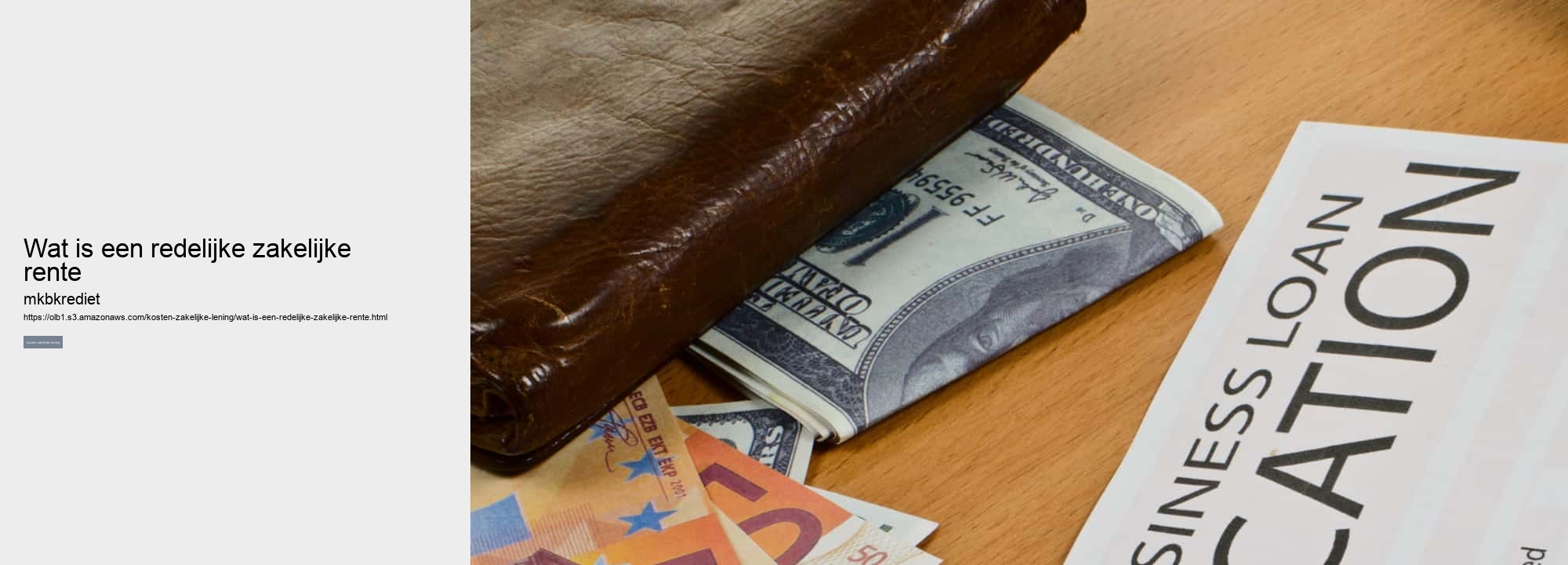 Wat is een redelijke zakelijke rente