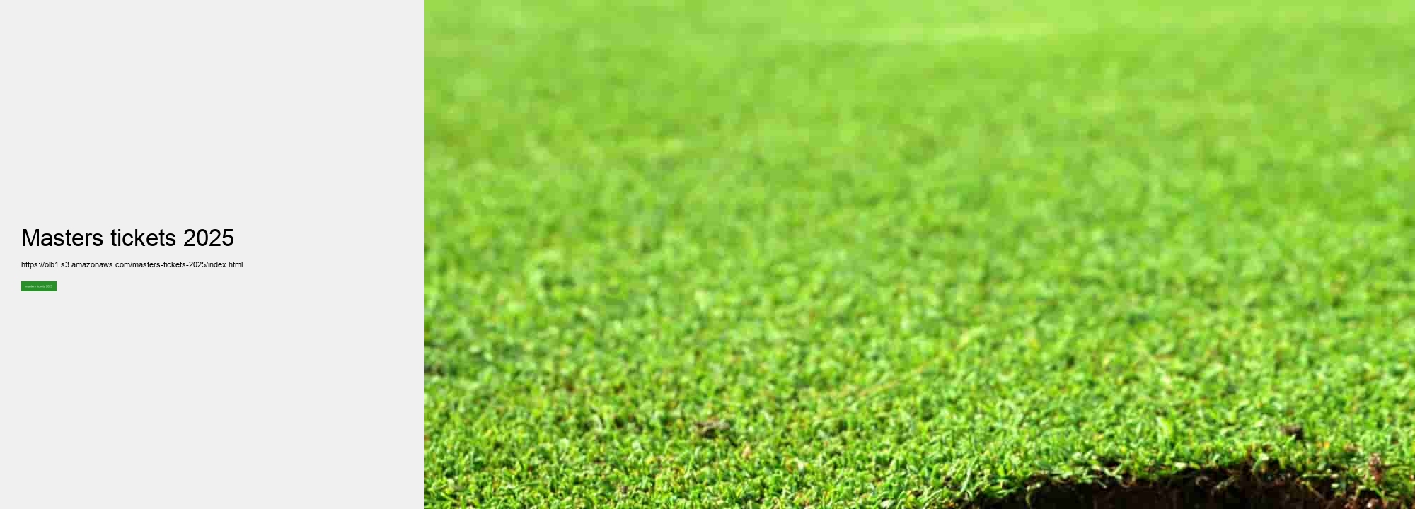 masters tickets 2025