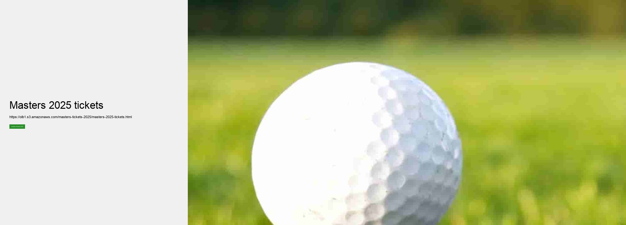masters 2025 tickets
