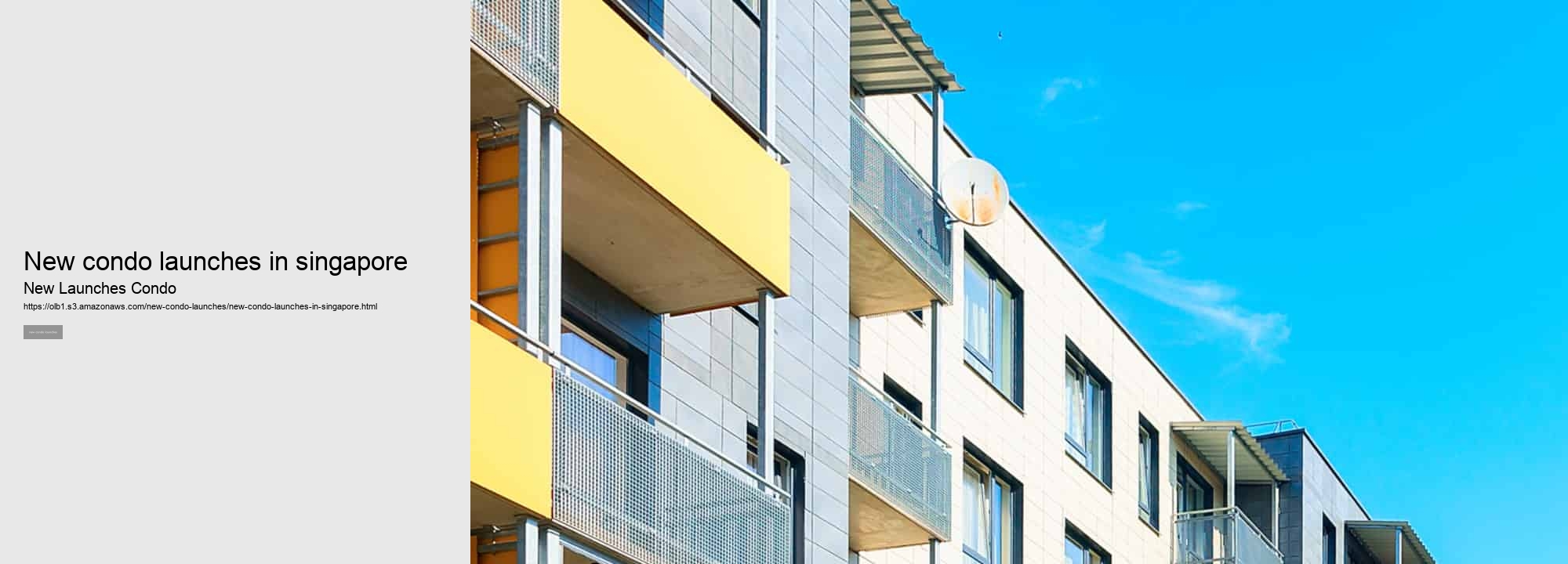 New condo launches in singapore