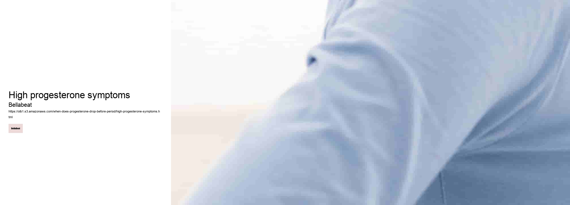 high progesterone symptoms